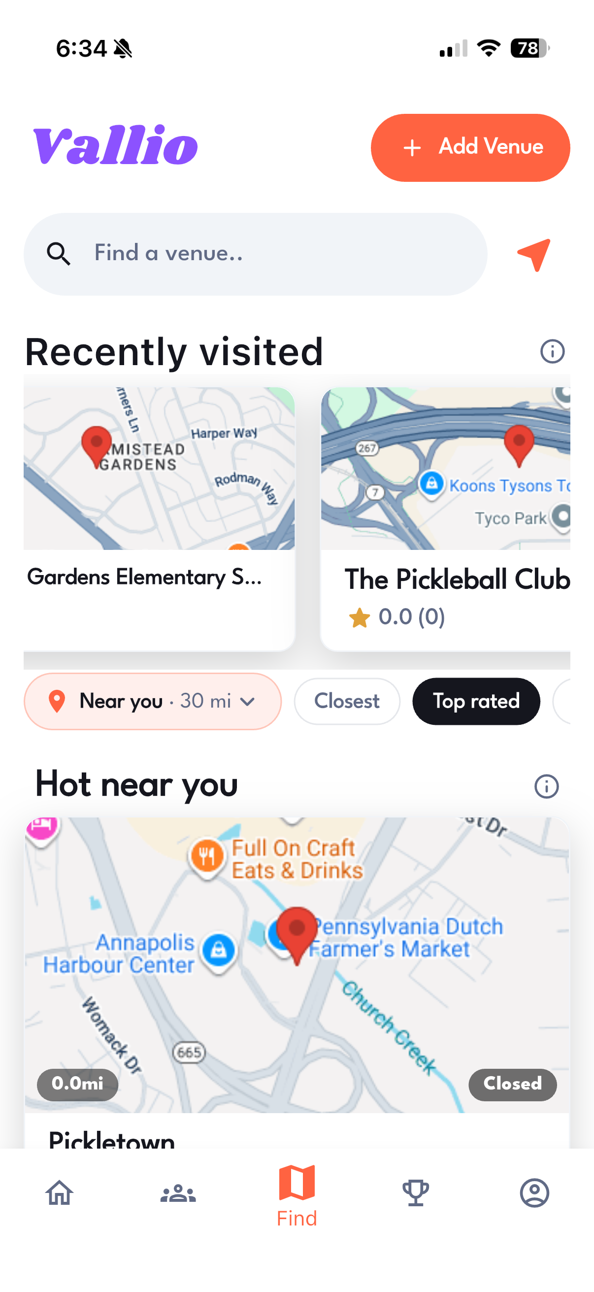 Venue search