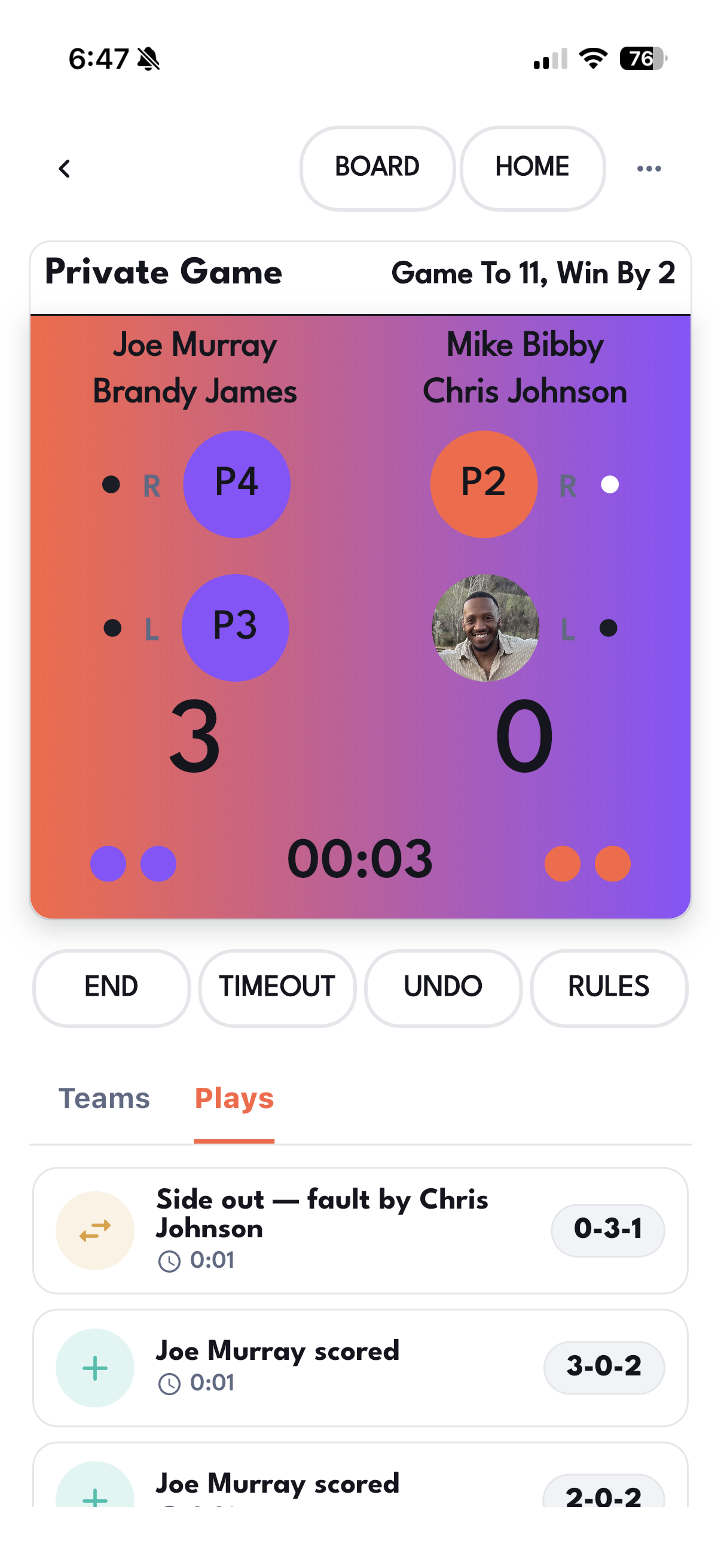 Scoring plays