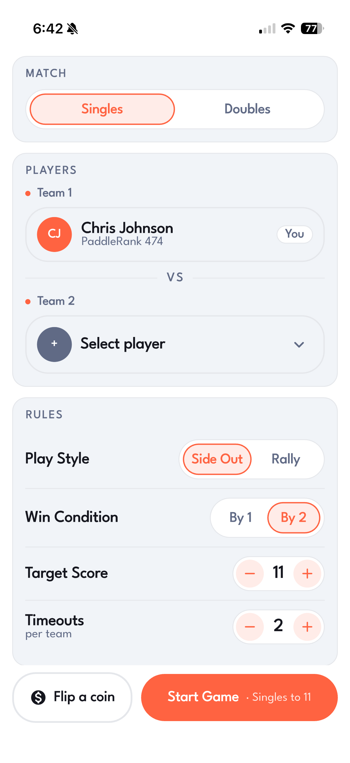 Quick game