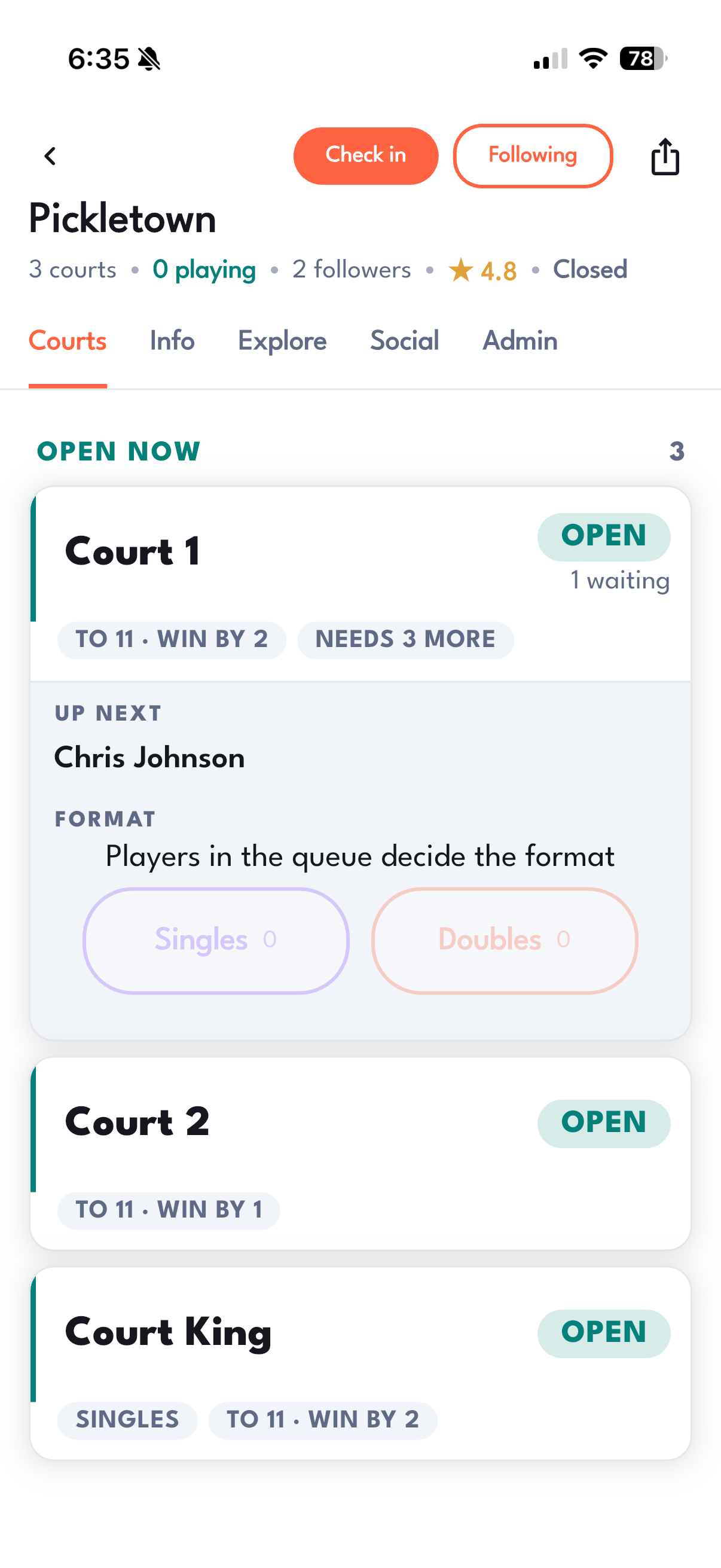 Venue courts
