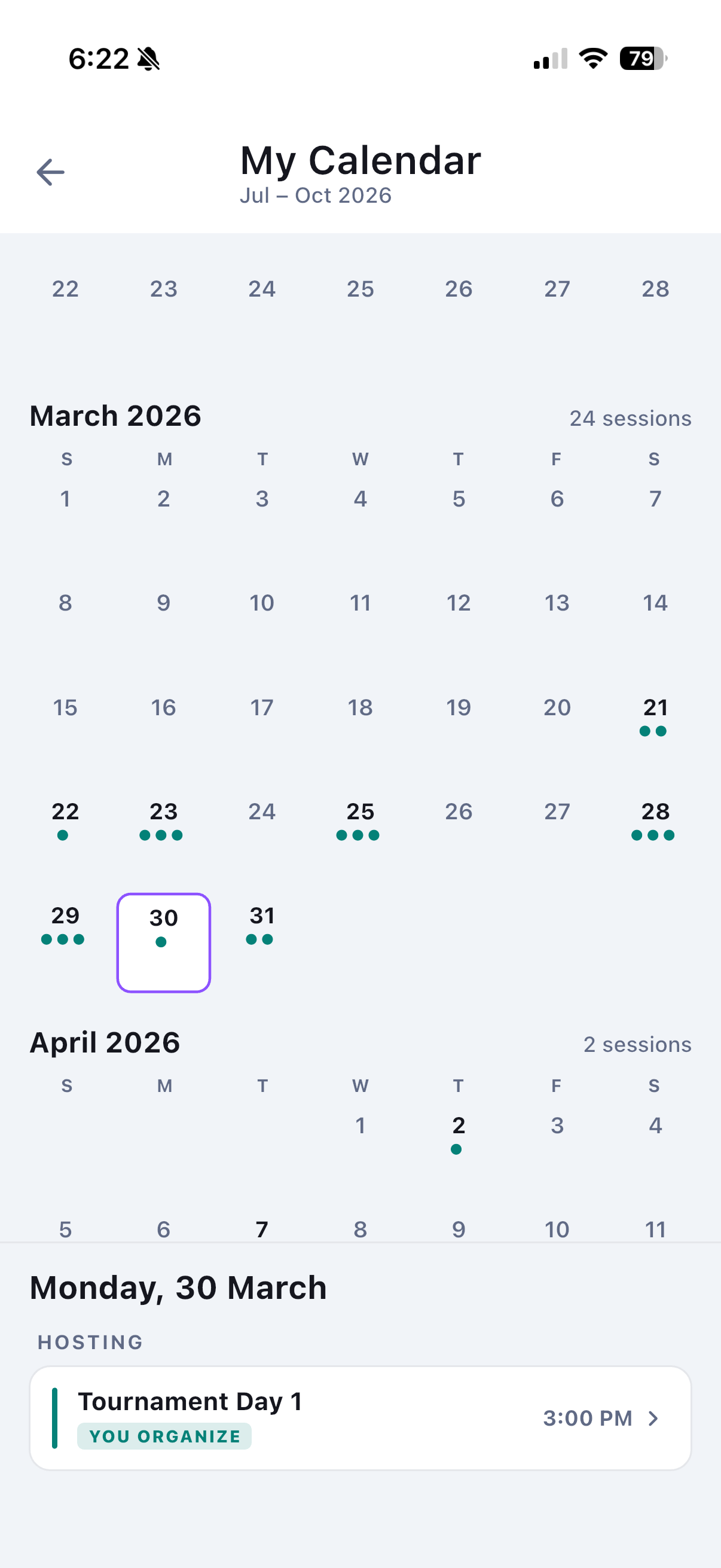 My calendar