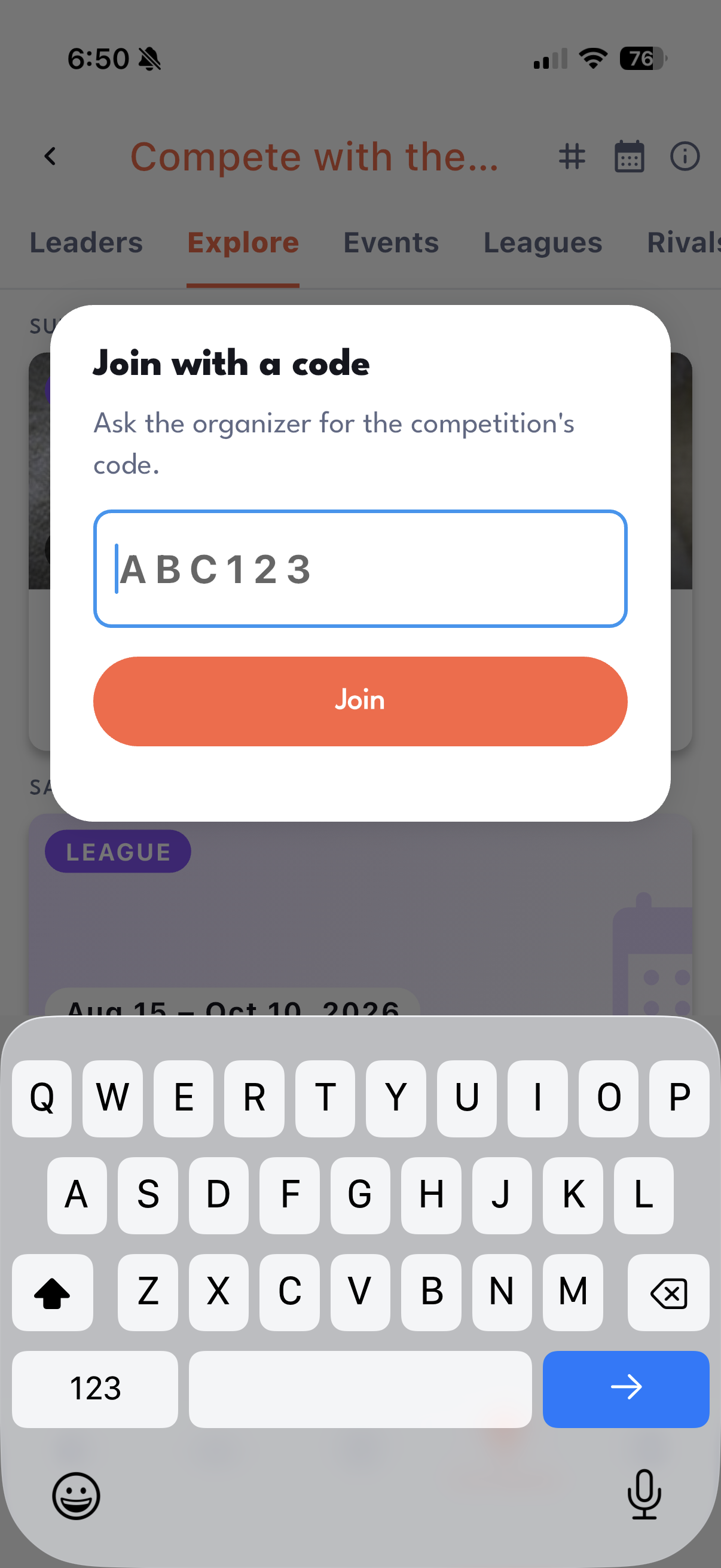 Join with code